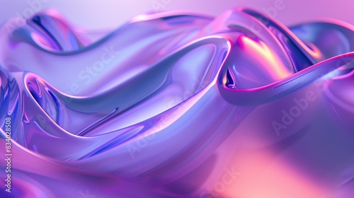 purple and pink glossy abstract waves AIG51A.