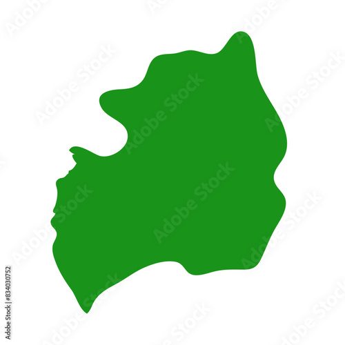 Bubanza map in green color photo