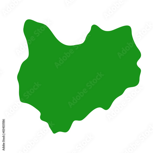 Kirundo map in green color
