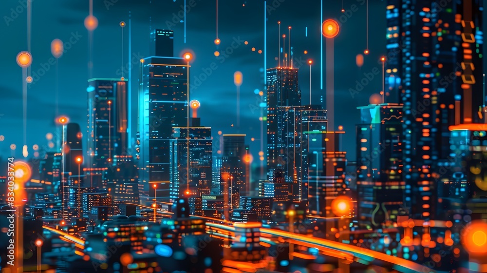 AI in Finance A futuristic financial district AI in Finance A futuristic financial district