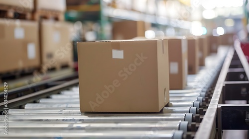 Photo a parcel boxes for prepare delivering in the industrial business production line 