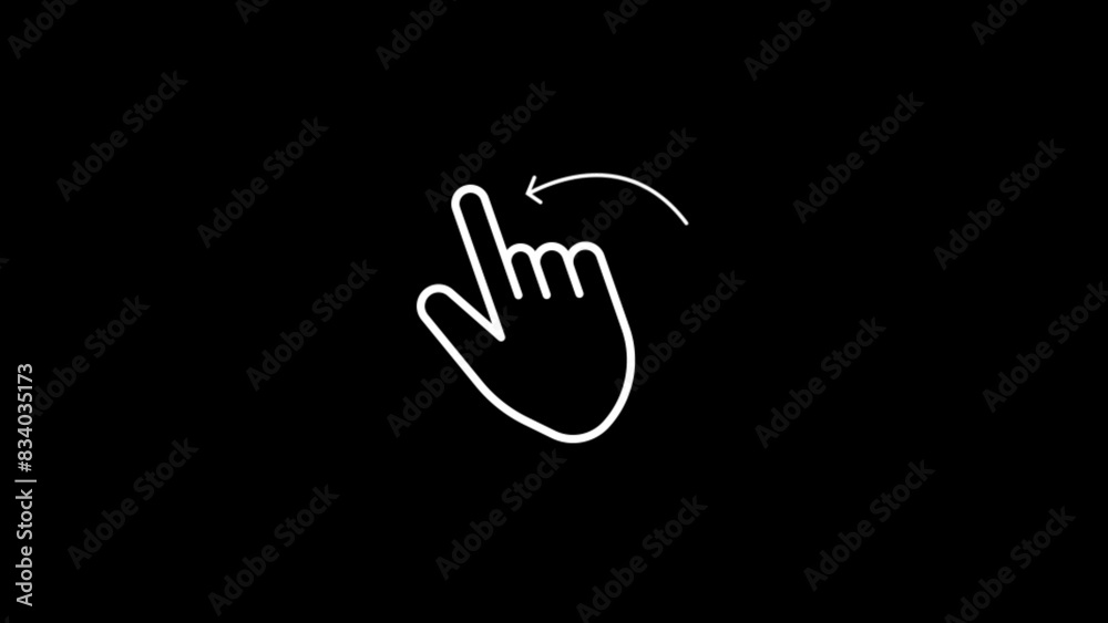 Gestures of Human Hand, Point To The Left Icon In Trendy Design Gestures of Human Hand, Point To The Left Icon In Trendy Design
