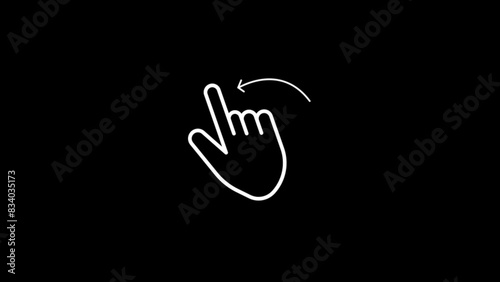 Gestures of Human Hand, Point To The Left Icon In Trendy Design