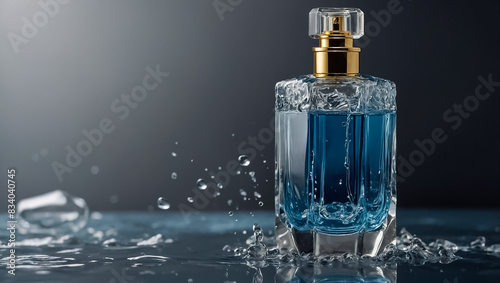 Perfume bottle  water drops luxury