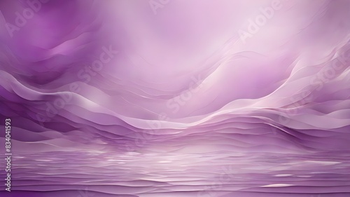 Abstract Violet Purple Fabric Waves in Soft Lighting Generative AI