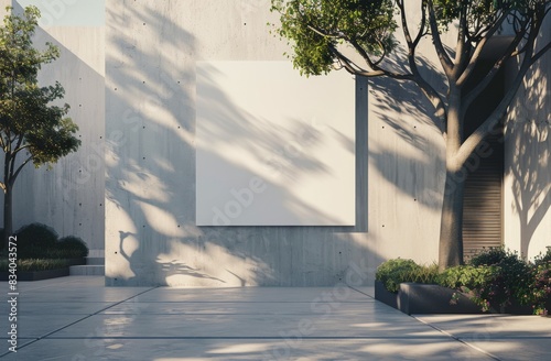 Concrete Wall With Square Mirror