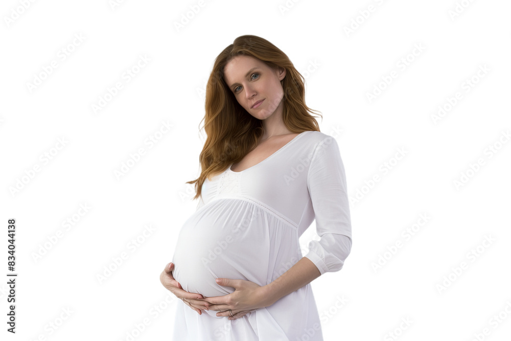 A portrait of the pregnant beautiful woman on the nice dress isollated on the transparent background. A portrait of the pregnant beautiful woman on the nice dress isollated on the transparent background.