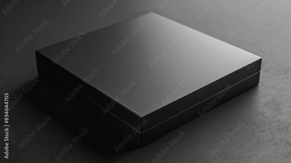 A black box with a shiny surface A black box with a shiny surface