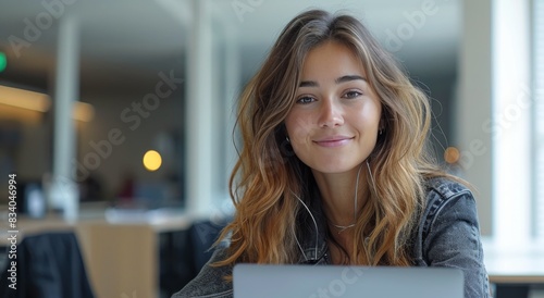 Woman Sitting in Front of Laptop Computer