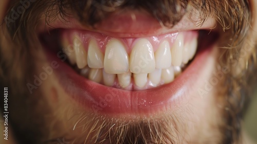 Close-Up of Mans Teeth and Beard © MIKHAIL