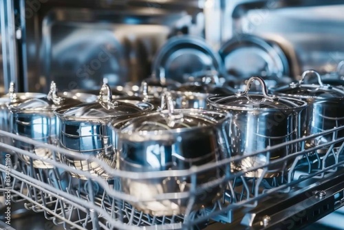 Modern dishwasher kitchen household dish washing machine professional restaurant cafe equipment consumer grade heavy load home routine clean plates cups appliances loading unloading water technology