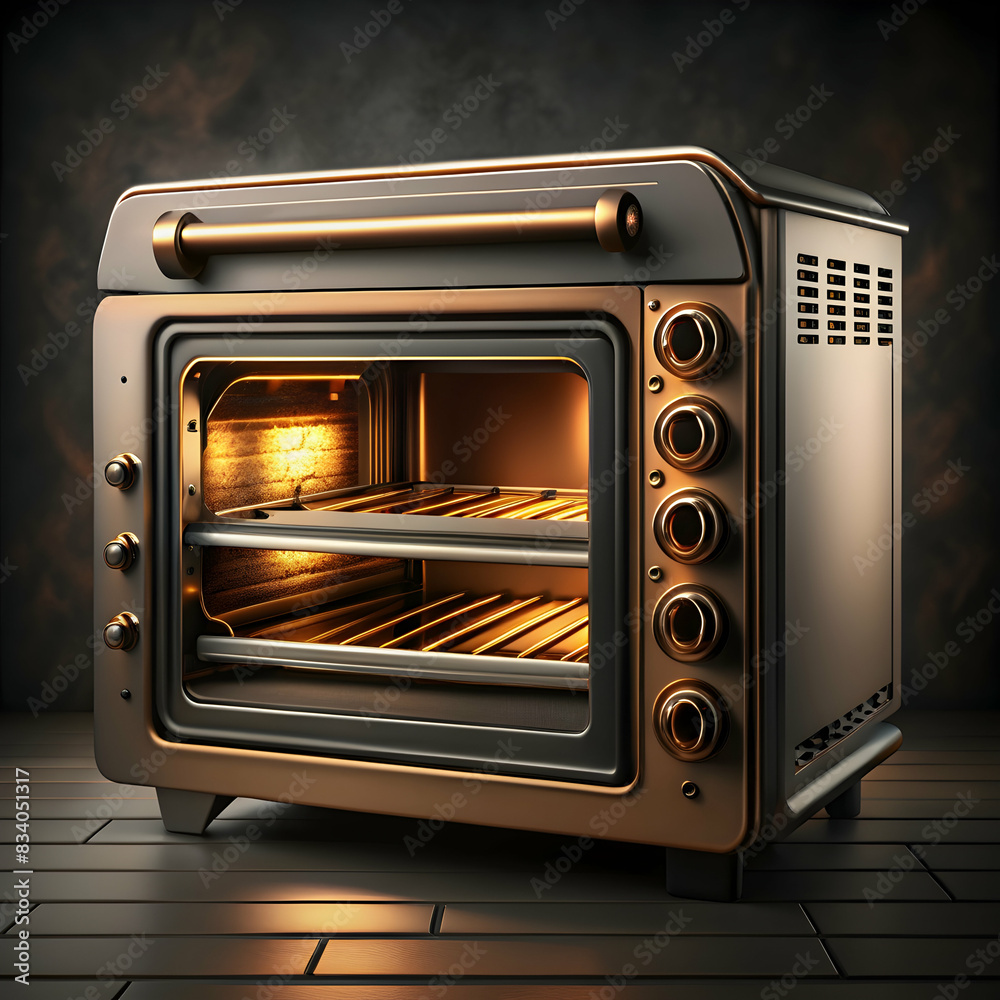 Fototapeta premium Toaster Oven with Brushed Metal Exterior