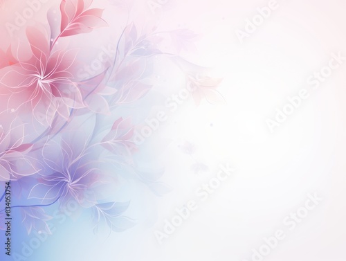 soft pastel gradient modern background with a thin barely noticeable floral texture bokeh light © Michael