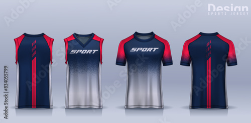 t-shirt sport design template, Soccer jersey mockup for football club, Running singlet,basketball Tank top.	