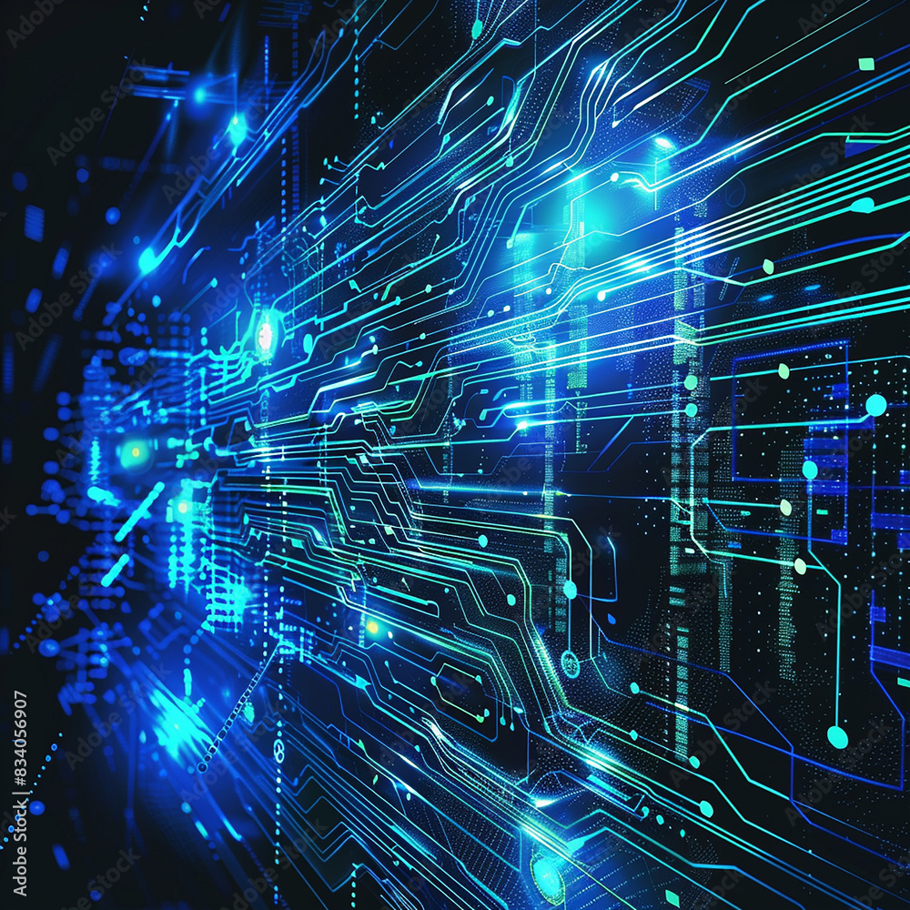 Obraz premium digital circuit board Technology and science concept generated by AI