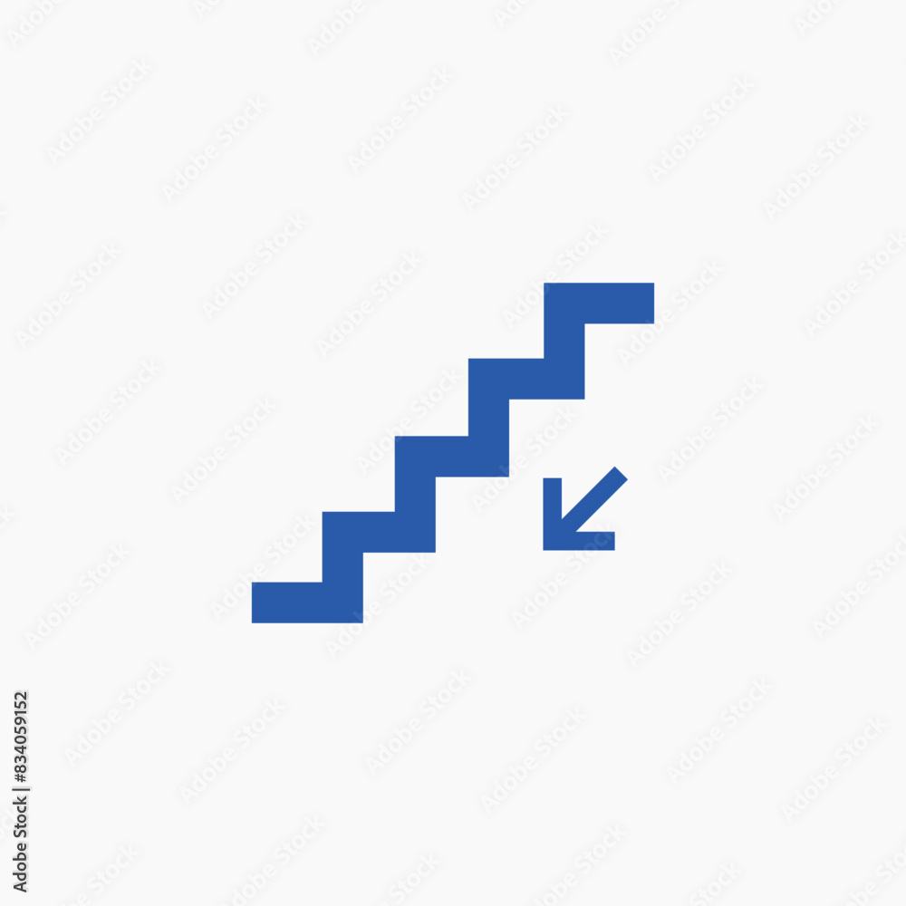 downstairs floor level stairs icon downstairs floor level stairs icon