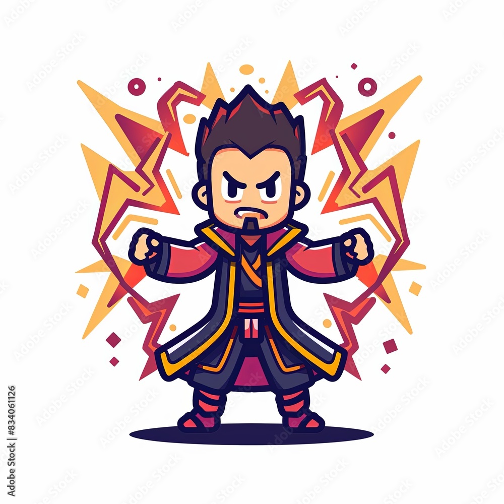 A cartoon character with a red robe A cartoon character with a red robe