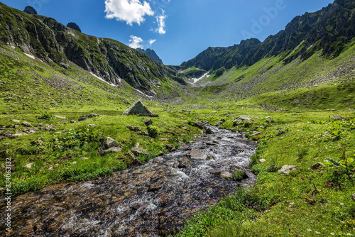 a valley in the Altıparmak Mountains and a stream fed by the mountain