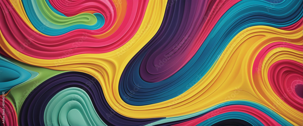 Obraz premium Beautiful and innovative patterns in vibrant colors inspired by geometry and minimalism