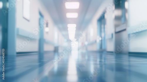 Medical Background with Blurred Hospital Interior Generative AI