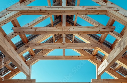 Wooden Structure Against Blue Sky