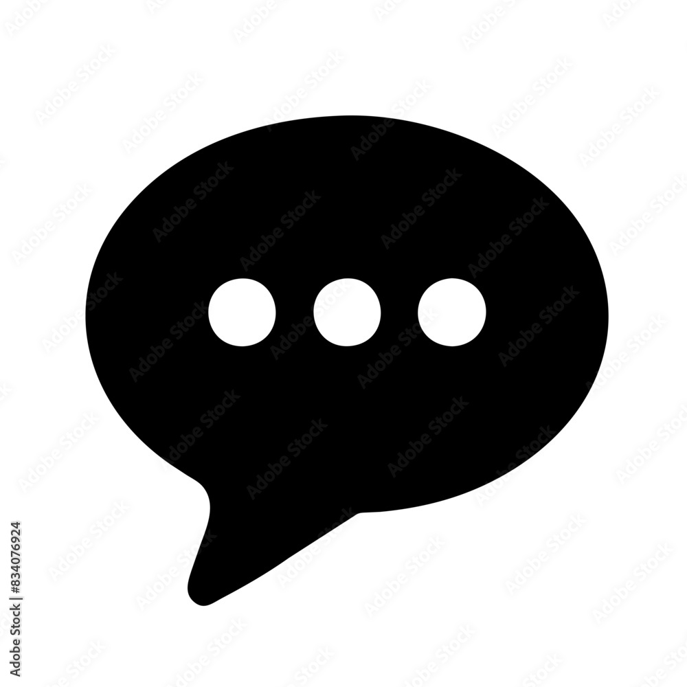 Speech Bubble Icon with Ellipsis for Communication and Chat Applications Speech Bubble Icon with Ellipsis for Communication and Chat Applications