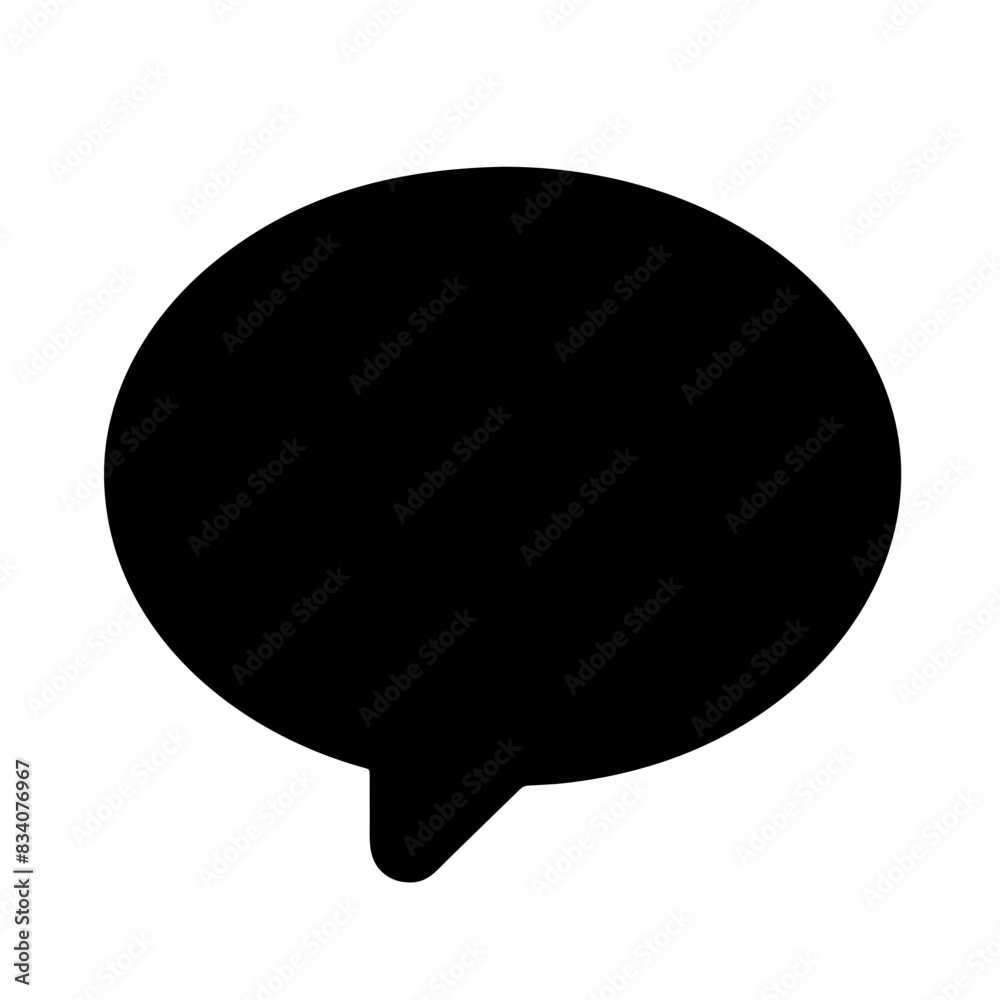 Speech bubble icon, vector illustration of a black speech bubble with a tail, isolated Speech bubble icon, vector illustration of a black speech bubble with a tail, isolated