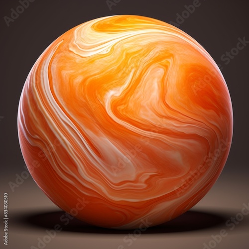 Marble Melody The Harmony of Orange and White.