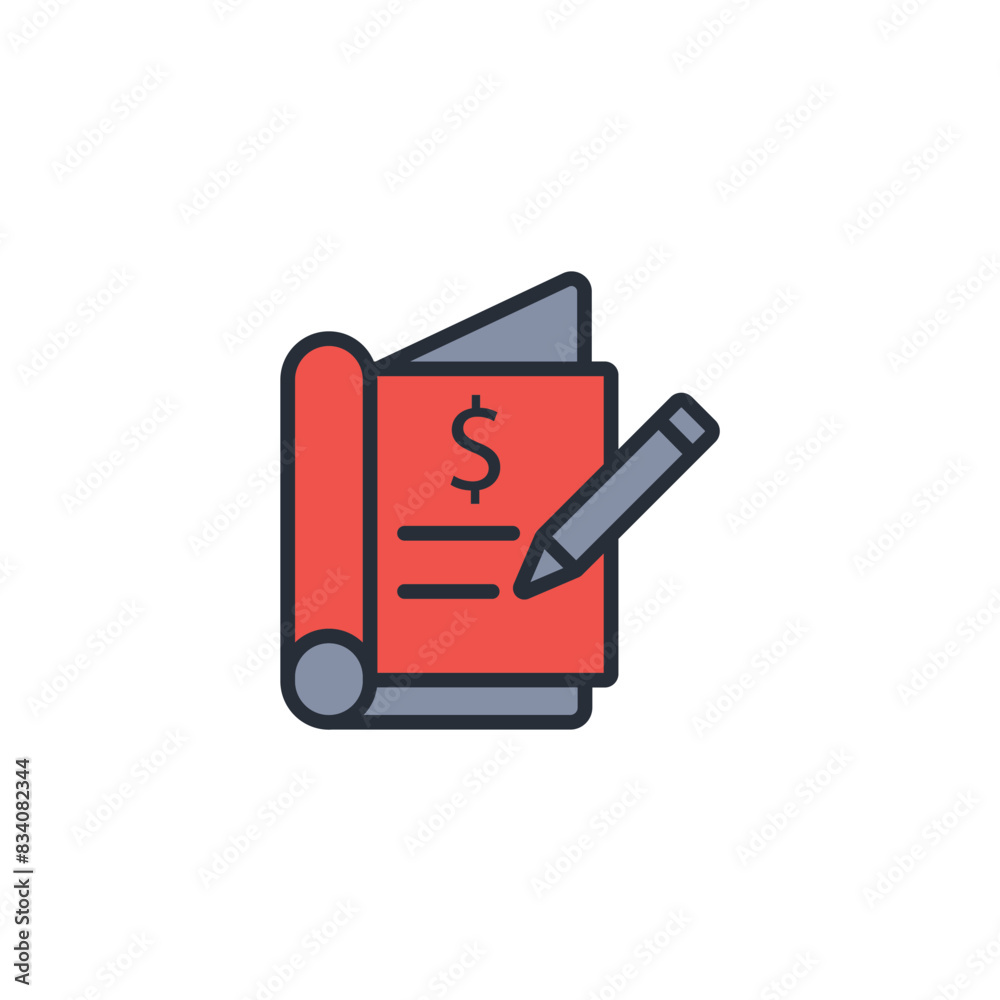 contract icon. vector.Editable stroke.linear style sign for use web design,logo.Symbol illustration. contract icon. vector.Editable stroke.linear style sign for use web design,logo.Symbol illustration.