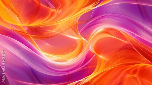 Abstract Orange and Purple Swirls  Evoking a Sense of Cosmic Energy and Unbounded Creativity