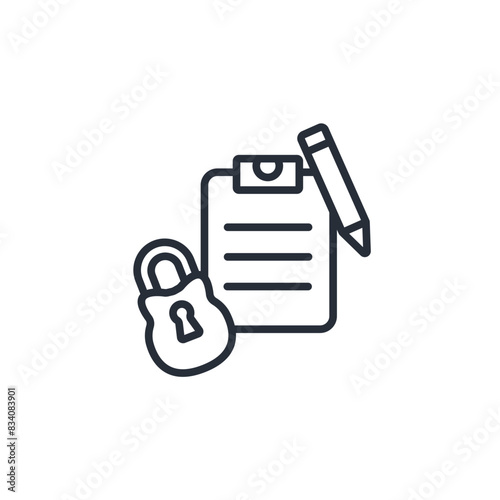 non disclosure agreement icon. vector.Editable stroke.linear style sign for use web design,logo.Symbol illustration.