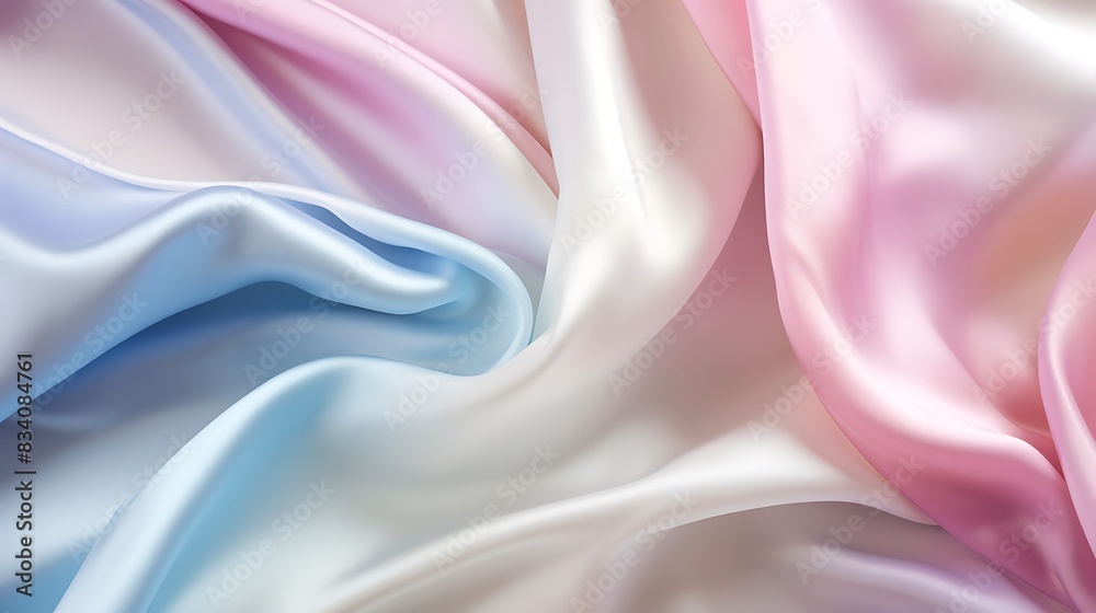Obraz premium pastel colorful white silk clothing texture