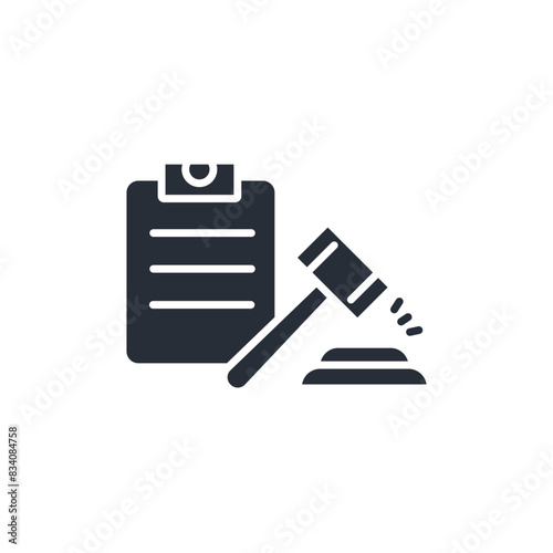 power of attorney icon. vector.Editable stroke.linear style sign for use web design,logo.Symbol illustration.