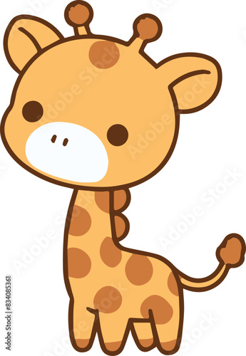 cute baby giraffe vector