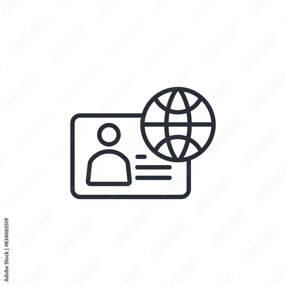 Visa icon. vector.Editable stroke.linear style sign for use web design,logo.Symbol illustration. Visa icon. vector.Editable stroke.linear style sign for use web design,logo.Symbol illustration.