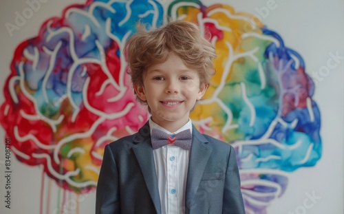Young Boy in Suit and Bow Tie