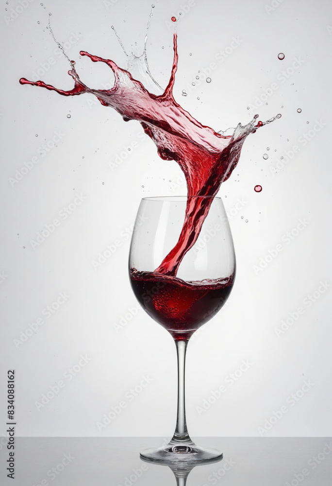 Generative AI creates stunning splashes of red wine in isolated glass on transparent background Generative AI creates stunning splashes of red wine in isolated glass on transparent background