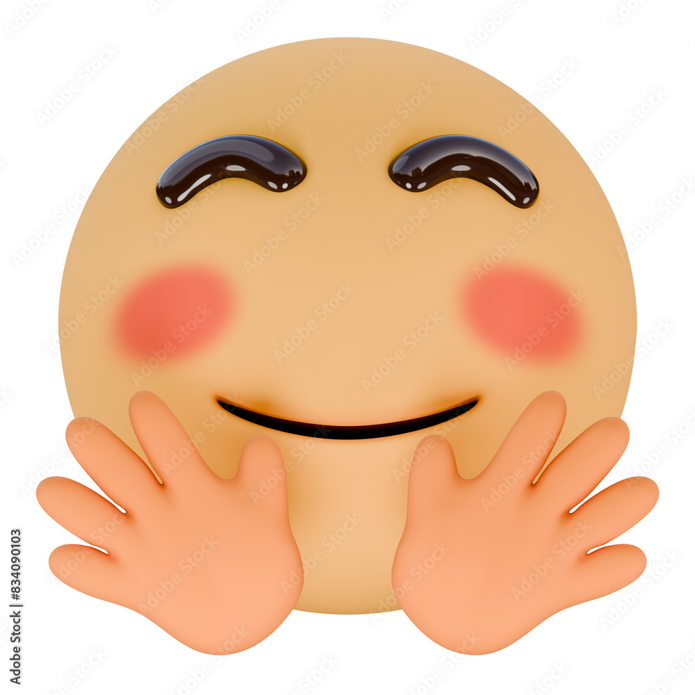 smiling face with open hands 3d emoji illustration smiling face with open hands 3d emoji illustration