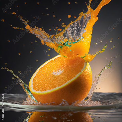 Orange making a splash