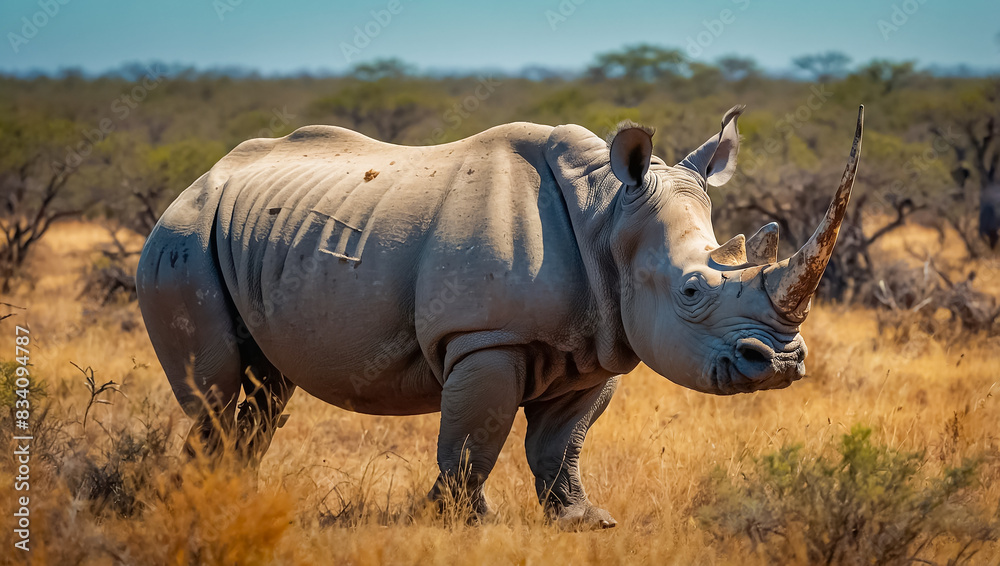 Fototapeta premium Rhinoceros in Botswana National Park