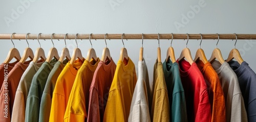 Rack of Shirts Hanging on a Clothes Rack