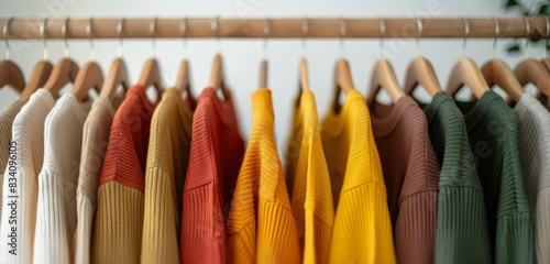 Rack of Shirts Hanging on a Clothes Rack