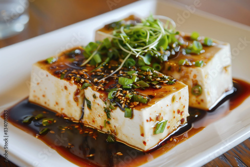 Silken Tofu With Spicy Soy Dressing