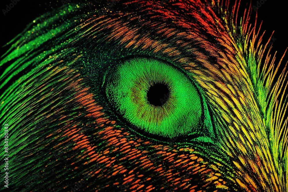 Obraz premium peacock feather close up
