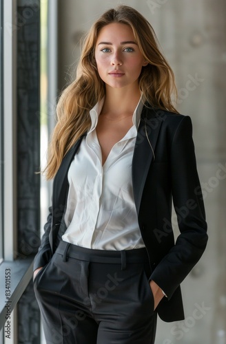 Woman Standing in Front of Window