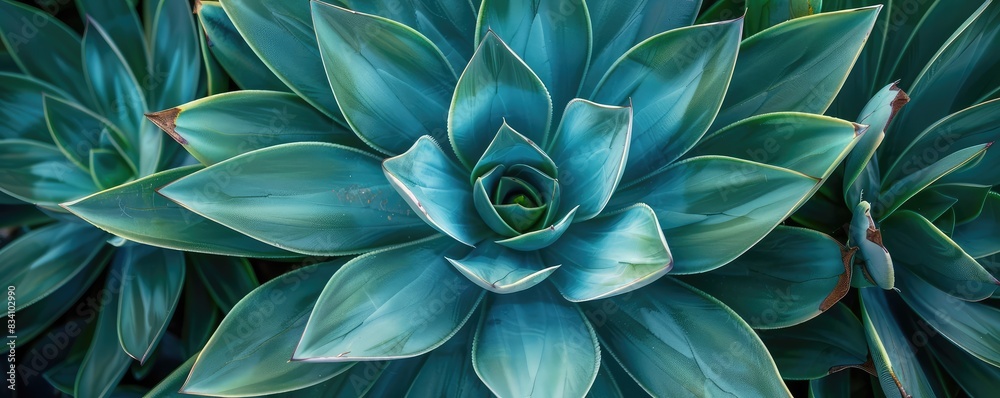 aloe vera leaves fanning outwards with a natural background aloe vera leaves fanning outwards with a natural background