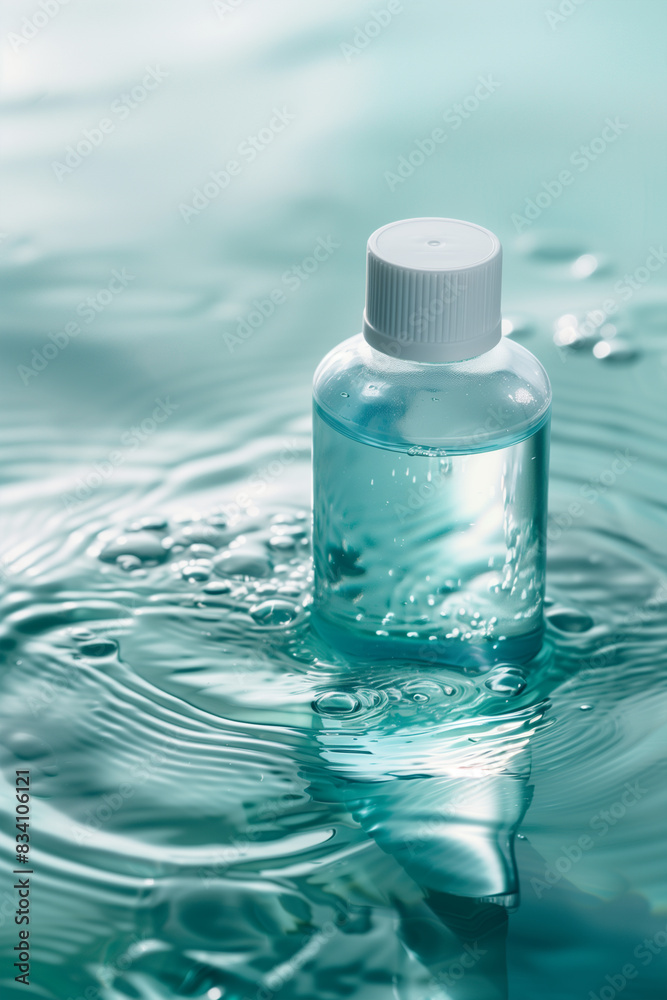 Bottle of Water on Body of Water Bottle of Water on Body of Water