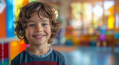 Young Boy Smiling at the Camera