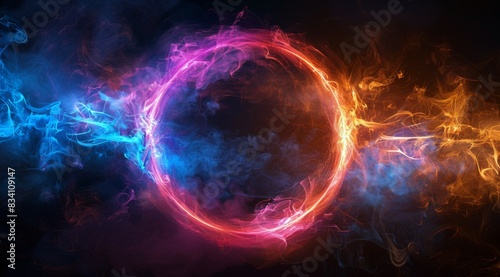 Ring of Fire in Black Background