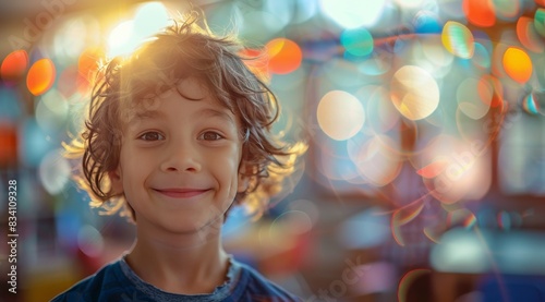 Young Boy Smiling at the Camera